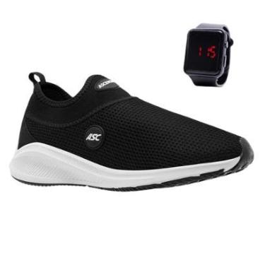 Imagem de Tênis Masculino Gmm Shoes para Caminhada Academia Sem Cadarço + Relógio-Masculino