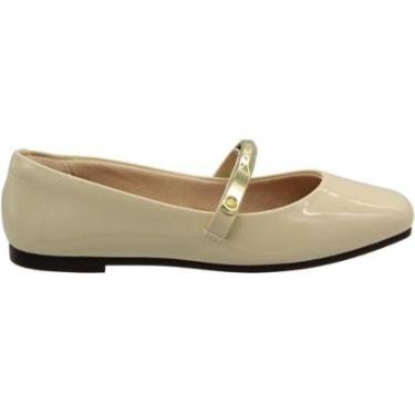 Imagem de Sapatilha Beira Rio Verniz Bico Quadrado Adorno Feminina-Feminino