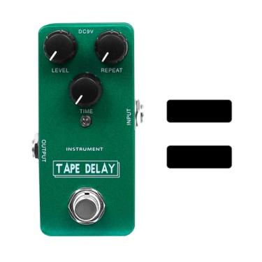 Imagem de Alomejor Pedal de Guitarra, Todo Em Metal Analógico Seco Através de Distorção de Fita Pedal de Efeitos de Atraso Digital Com True Bypass para Guitarristas Elétricos