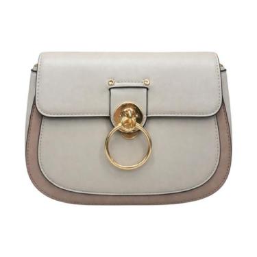 Imagem de Bolsa Feminina Transversal Gash Fecho Magnético e Zíper, Bege