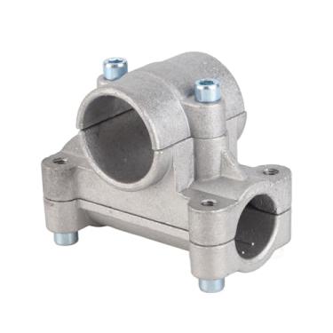 Imagem de Luqeeg Braçadeira de Suporte de Alça de Liga de Alumínio Grossa para Tubo de Roçadeira Aparador de Strimmer, Fácil Instalação para Operações Comerciais (Suporte de fixação cruzada (26, 19))