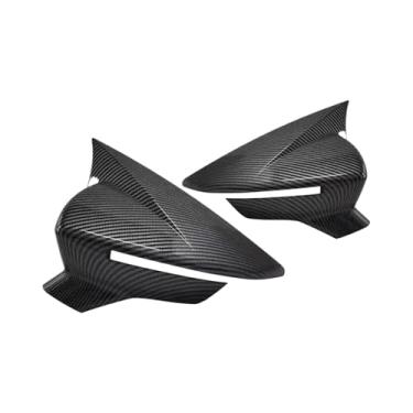 Imagem de Par de chifre de boi espelho retrovisor capa guarnição Compatível com seat leon mk3. 5 5f st fr cupra 2013-2019 capas retrovisores acessórios do carro(Carbon Fiber Pattern)