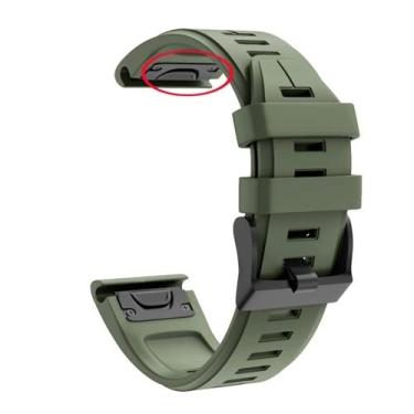 Imagem de RORFFK 22 pulseiras de relógio inteligente de 26 mm para Garmin Fenix 7 7X 6 6XPro 5X 5 Plus 3 HR Descent MK2i Enduro pulseira de silicone de liberação rápida (L,26 mm Descent Mk1 MK2)