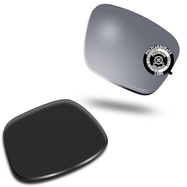 Imagem de SOLODAD Lentes de reposição para óculos de sol Oakley Holbrook XL OO9417 Polarized-Metallic Silver Policarbonato Plus
