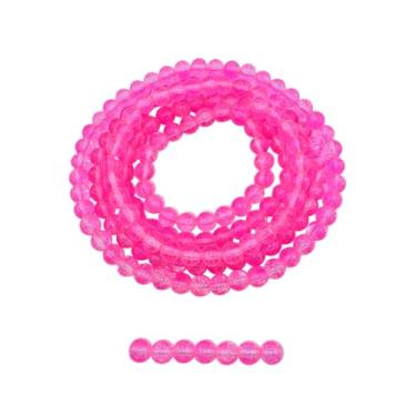 Imagem de DandS ltd Contas de vidro Crackle Lampwork para fabricação de joias, roxas, pulseiras vibrantes, colares, brincos, suprimentos de miçangas e kits de artesanato para joias artesanais, 80 peças de 10 mm