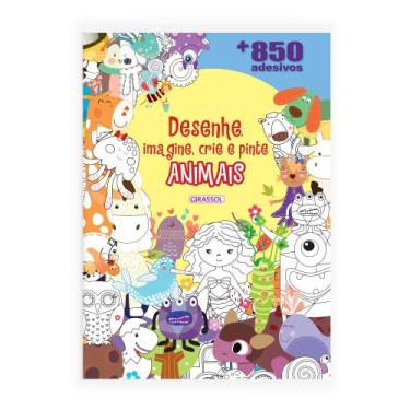 Imagem de Livro - Desenhe, imagine, crie e pinte animais