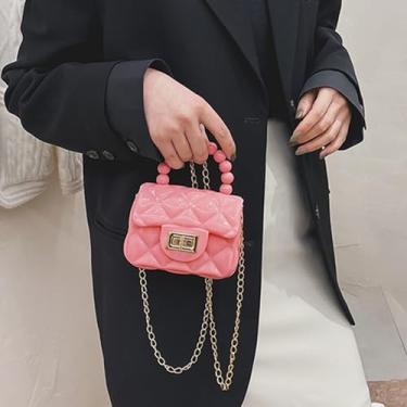 Imagem de Bolsas transversais para mulheres, pequena e fofa, bolsa de ombro, carteira de telefone, bolsa casual, trabalho, viagem, bolsa de mão para compras, rosa, Tendência