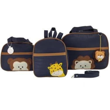 Imagem de Bolsa maternidade 3 peças safari - Let Baby Bolsas de Maternidade, Mar