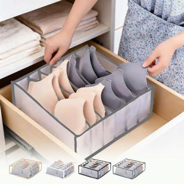 Imagem de 1 organizador de gaveta, 6 organizadores de roupas íntimas, divisórias, organizadores de armário e caixas de armazenamento, caixa de armazenamento dobrável para roupas íntimas e meias