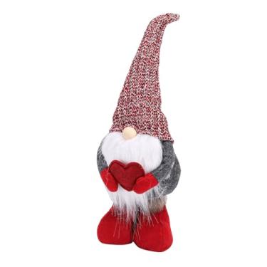 Imagem de AUNMAS Gnomos de Natal, Adoráveis, Duráveis, Feitos à Mão, de Qualidade, Sem Rosto, Pelúcia, para Casa, Lareira, Prateleira, Decoração de Exibição (Vermelho)