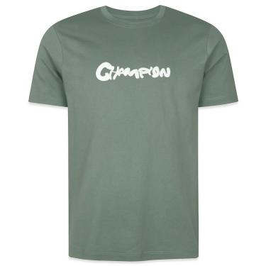 Imagem de Camiseta Champion Malhão Paint Verde Masculino-Masculino
