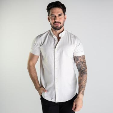 Imagem de Camisa Reserva Manga Curta Oxford Off White-Masculino