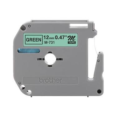 Imagem de Fita Rotulador Brother Original M-731 12mm Preto/verde