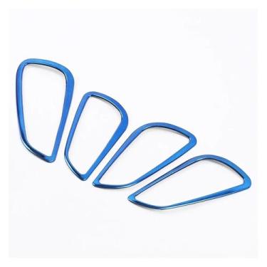 Imagem de Moldura de decoração da maçaneta da porta interna do carro compatível com Ford Focus 4 MK4 2014-2017 Tampa protetora da maçaneta do carro Guarnição(Blue)
