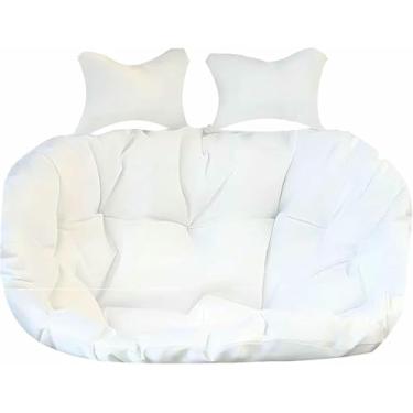 Imagem de Substituição Impermeável Do Coxim Da Cadeira Do Ovo De Suspensão Da Pessoa Dupla, Almofada Das Almofadas Da Cadeira Do Salão Do Balanço Da Rede De 2 Lugares