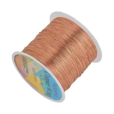 Imagem de 100m/rolo fio de cobre 0.3/0.4/0.5mm cabo de miçangas diy para fazer j