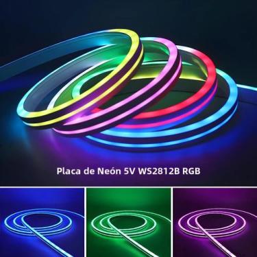 Imagem de Fita De Luz Neon RGB 5V WS2812B 60 LEDs/m, Fita LED À Prova d'Água IP6
