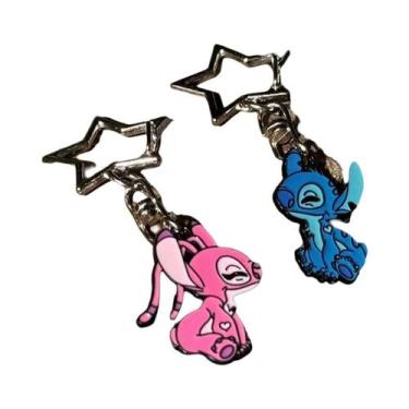 Imagem de Chaveiro De Liga Metálica Mickey Minnie 2 Peças, Pingente Fofo De Casa