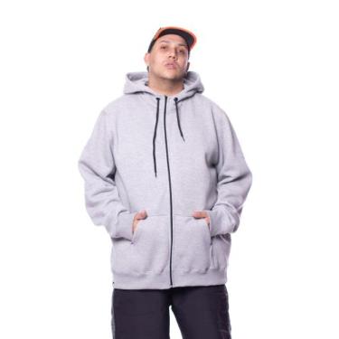 Imagem de Jaqueta Moletom Plus Size Bali Hai Gola Role Basic, Mescla medio, G1