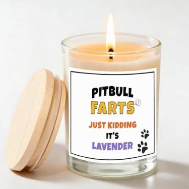 Imagem de Vela Pitbull – Vela perfumada de lavanda para proprietários de Pitbull, amantes de cães e mães de cães – Aromaterapia para alívio do estresse para mulheres