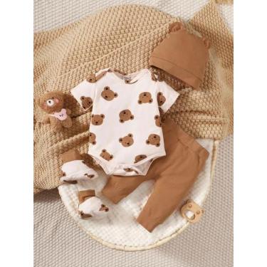 Imagem de Conjunto De Roupas Para Bebê Menino Recém-Nascido 0-9 Meses Macacão Co