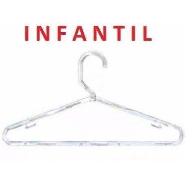 Imagem de 50 Cabides Infantil Acrílico Transparente Entrega Imediata - Pegasus C