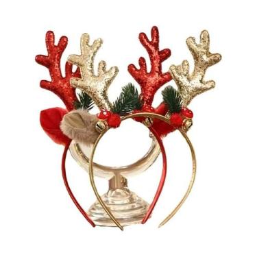 Imagem de Conjunto De Faixas De Cabelo Com Orelhas De Cervo De Natal, Acessórios