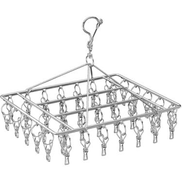 Imagem de Varal de Roupas 40 Prendedores Inox – Clips Firmes, Compacto Retrátil com Gancho 360° para Meias, Roupas Íntimas, Panos de Prato – Secagem Eficiente Casa e Lavanderia