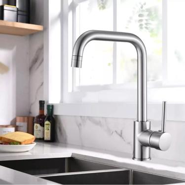 Imagem de Kit 02 Torneiras Monocomando Cozinha Pia, Mesa  Aço FC-36