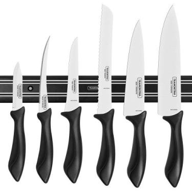 Imagem de Jogo de Facas 7 Peças Tramontina Affilata 23699054 com Barra Magnética