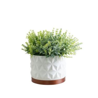 Imagem de Cachepot Rochedo M - Realce, Branco, Cobre