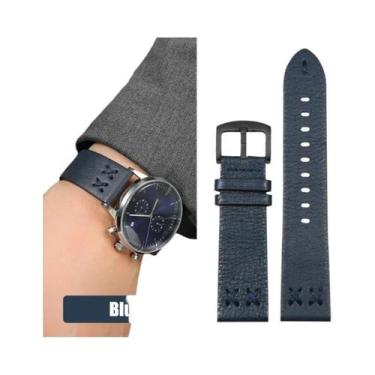 Imagem de Pulseira De Couro Genuíno De 20mm 22mm Para Samsung Galaxy Watch 6 5 p