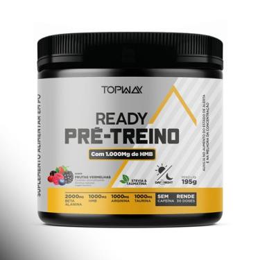 Imagem de Pré treino ready com HMB sem cafeína 195g topway suplemento em pó frut