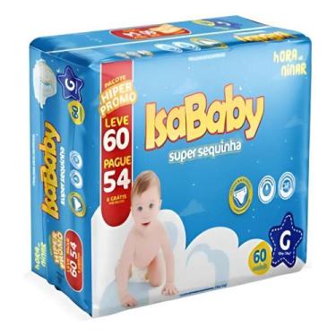 Imagem de Fralda Isababy Hiper Super Sequinha G 60un