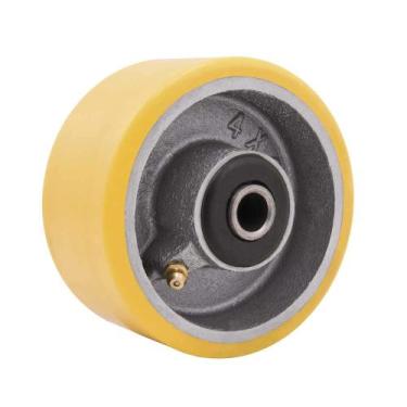 Imagem de Roda 4", de Poliuretano e Ferro Fundido, Amarela, Vonder