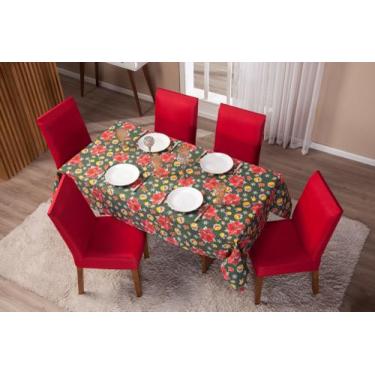 Imagem de TOALHA DE MESA OXFORD FESTIVIDADE NATAL/Toalha de Mesa 6 lugares 2,20 