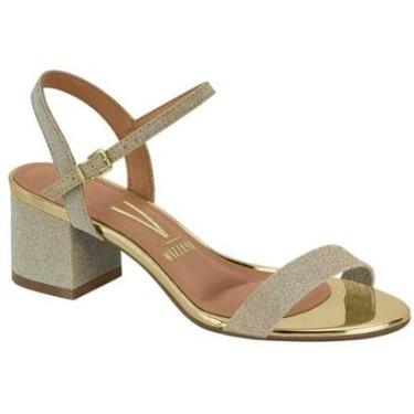 Imagem de Sandália Feminina Tela Shine Glitter Dourado Vizzano 6291.900-Feminino