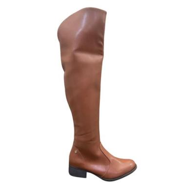 Imagem de Bota feminina via uno 050444 cano longo 53cm cobre o joelho, 37, SELLA