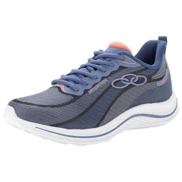 Imagem de Tênis feminino apolis olympikus - 206, Azul, Laranja, 34
