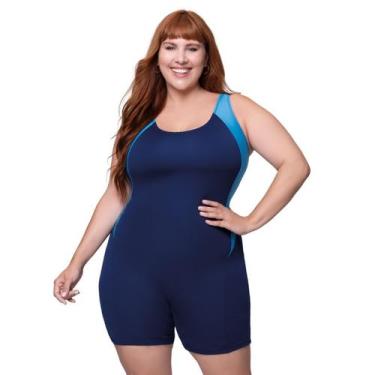 Imagem de Maiô Feminino Plus Size Natação Selene, X2, Azul