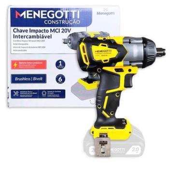Imagem de Chave De Impacto Menegotti MCI20 20V 350Nm 2500RPM Motor Brushless LED