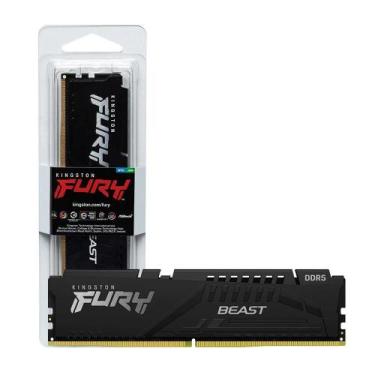 Imagem de Memória Ram Para PC Gamer 16GB Kingston Fury Beast DDR5 6000Mhz CL36 E