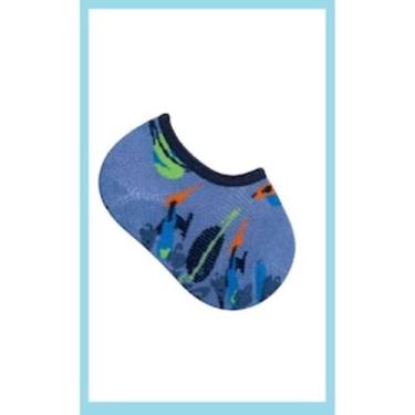 Imagem de Meia Sapatilha Bebê Antiderrapante Duck, Azul