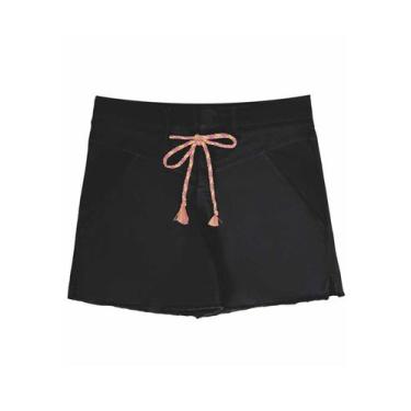 Imagem de Shorts Infantil Sarja Preto D'way, 14, Preto