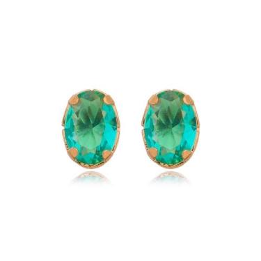 Imagem de Brinco Banhado a Ouro 18k Oval Pequeno - Carolina Alcaide