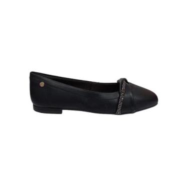 Imagem de Sapatilha campesi calce fácil strass ref:l9793 feminino, Preto, 35