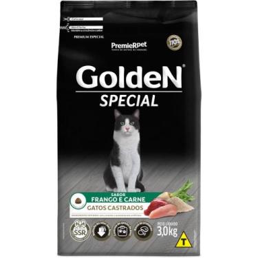 Imagem de Ração Premier Golden Special Gato Castrado Frango/Carne 3Kg
