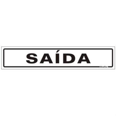 Imagem de Placa De Poliestireno Auto-adesiva 5x25cm Saída - 200 Ae - Sinalize Pl