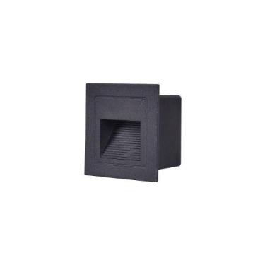 Imagem de Balizador Nordecor Linder Embutir Quadrado Led Bivolt Preto 3000k Luz 