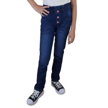 Imagem de Calça Jeans Infantil Feminina Dipopini Clochard Azul - CIF25, 10, Azul